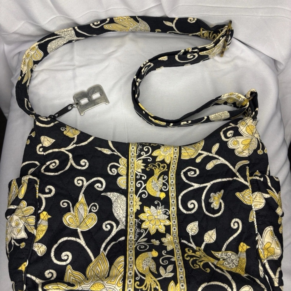 Vera Bradley Black and Gold Floral Shoulder Bag